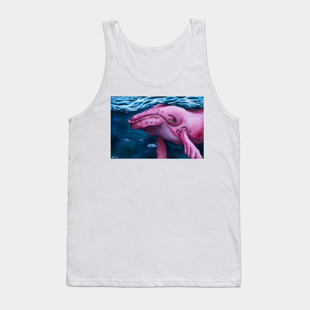 Pink Whale Tank Top by FontaineN